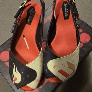 Women's Black and Cream Shoes